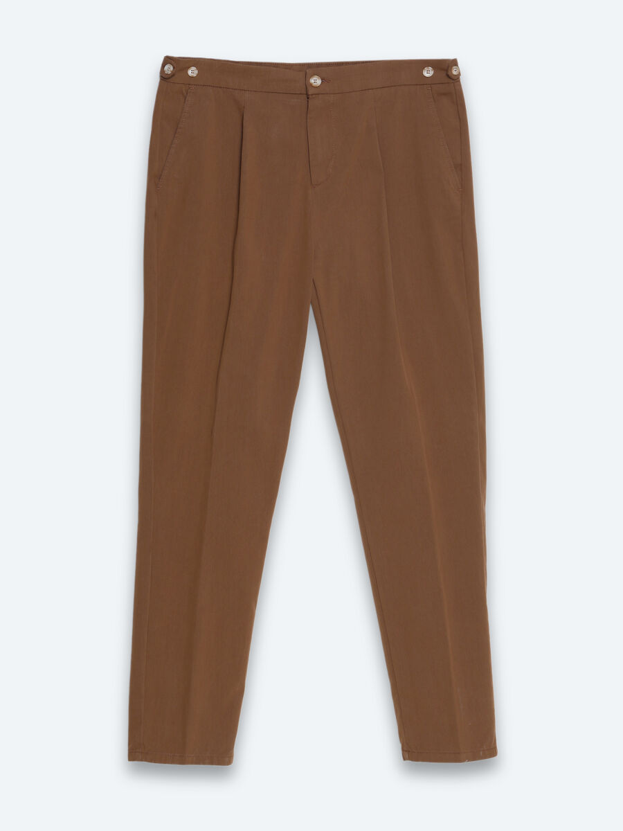 Copper Weaving Regular Fit Casual Cotton Blended Trousers - 6