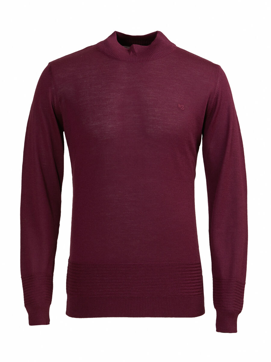 Damson Color Knitwear Sweatshirt - 1