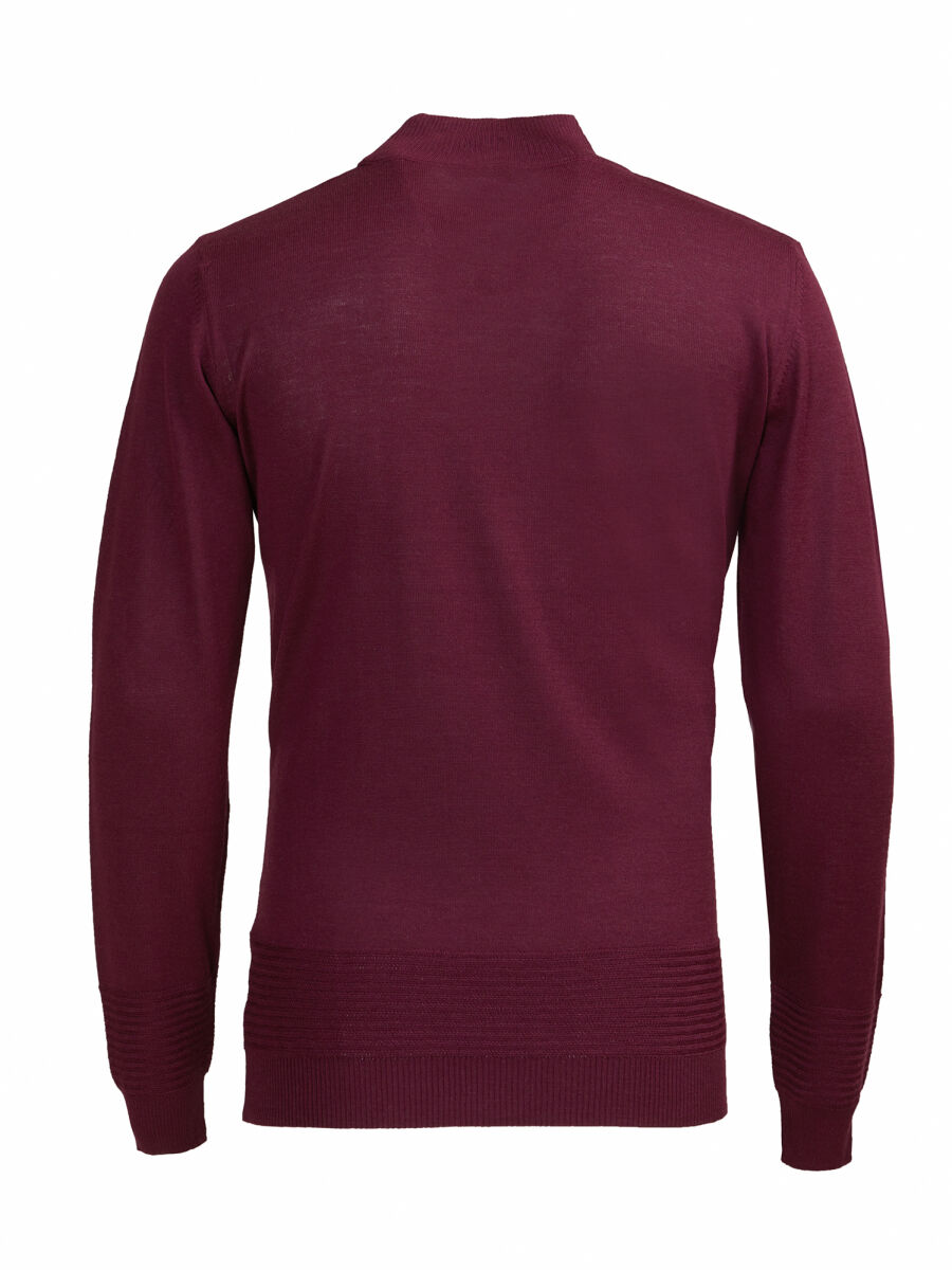 Damson Color Knitwear Sweatshirt - 3