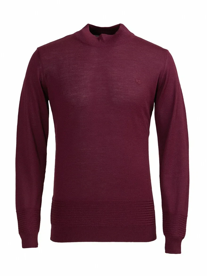 Damson Color Knitwear Sweatshirt - 1