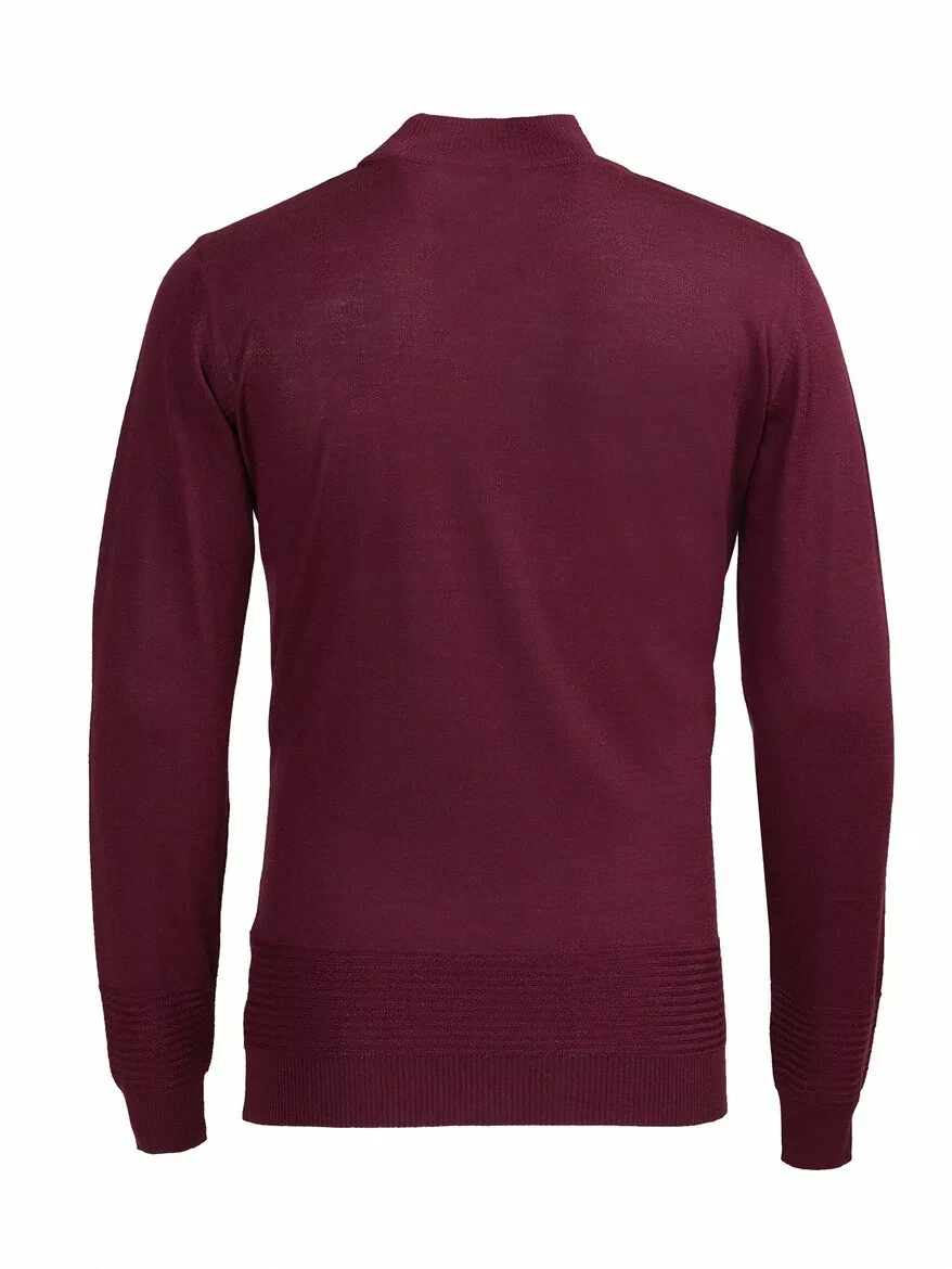 Damson Color Knitwear Sweatshirt 