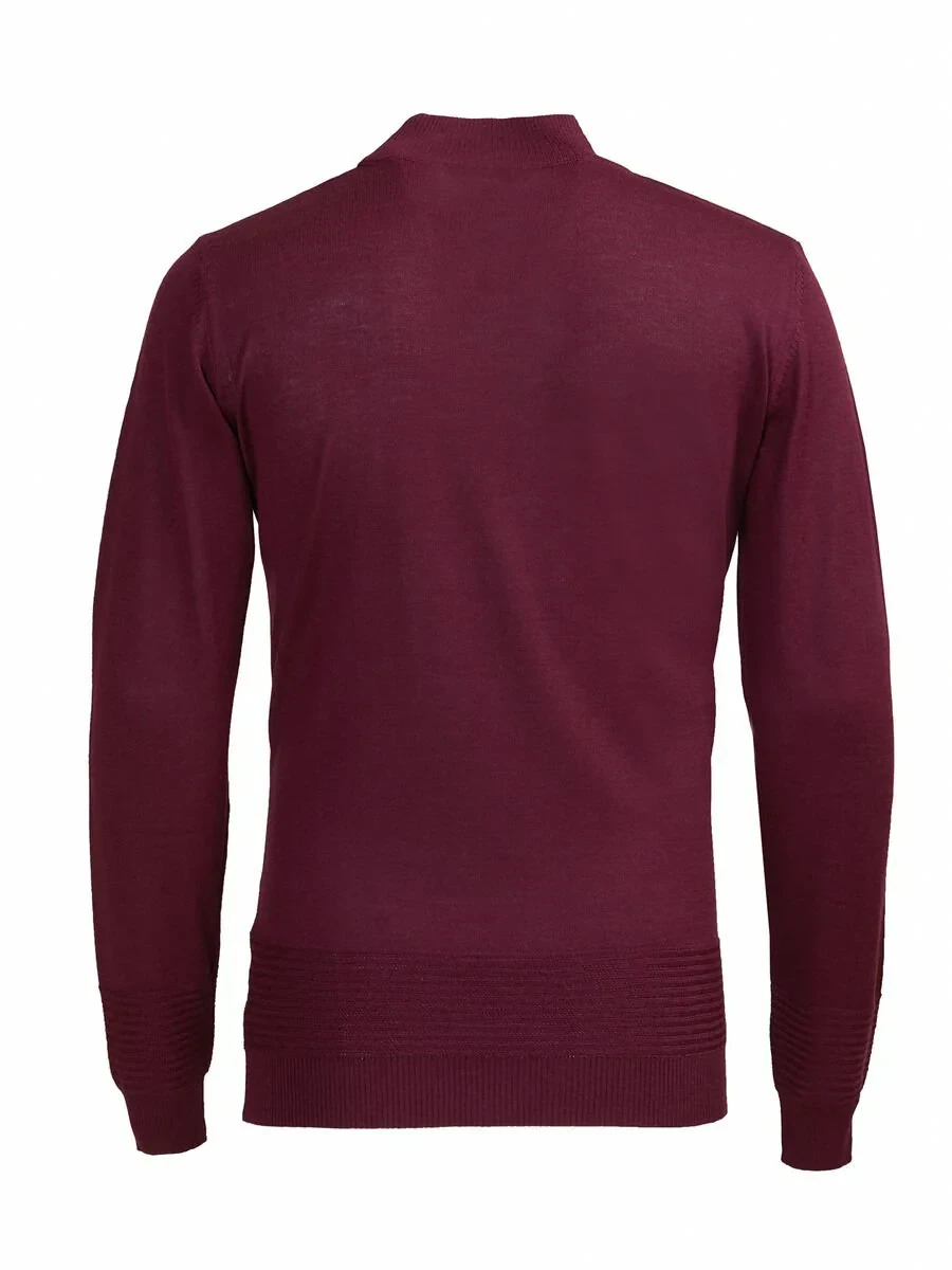 Damson Color Knitwear Sweatshirt - 3