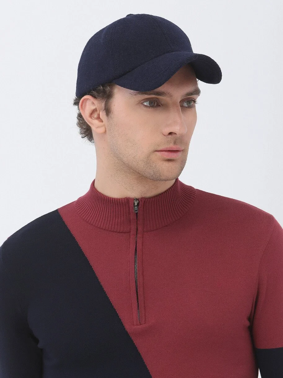 Damson Color Knitwear Sweatshirt 