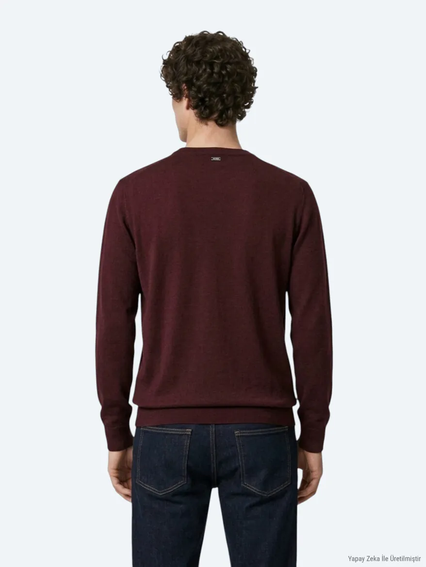 Damson Color Knitwear Sweatshirt - 6