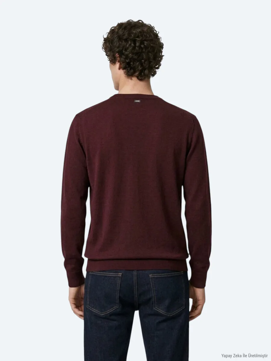Damson Color Knitwear Sweatshirt - 6