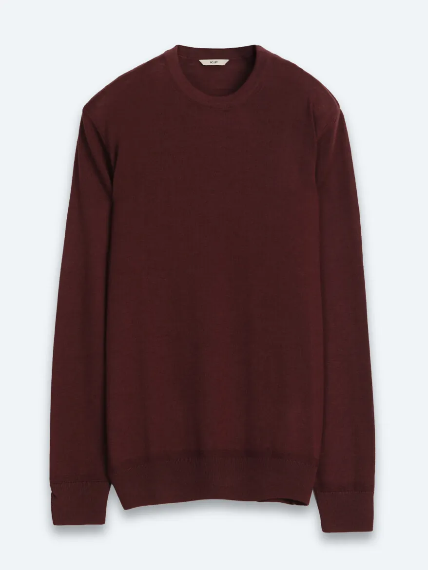 Damson Color Knitwear Sweatshirt - 7
