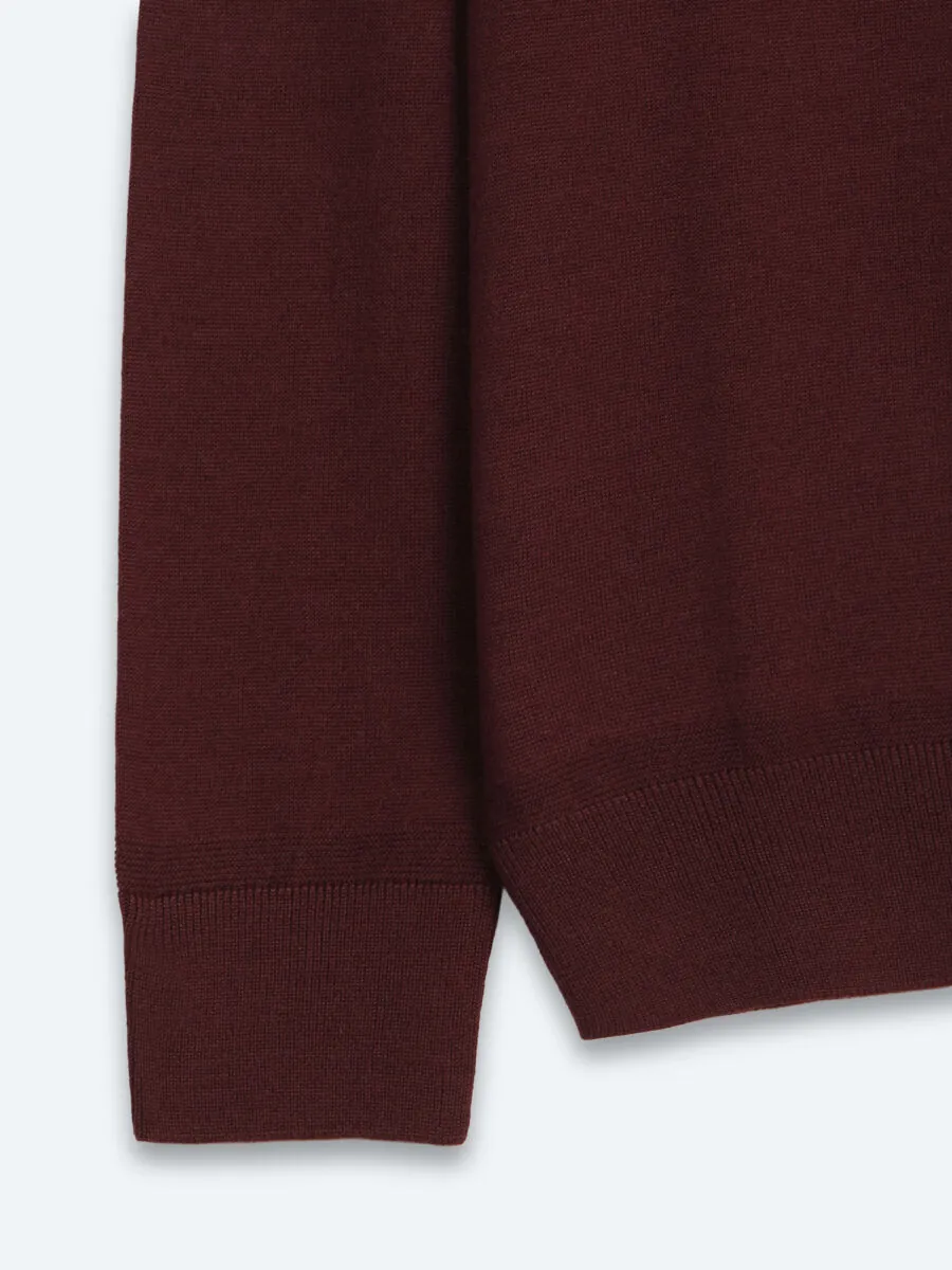 Damson Color Knitwear Sweatshirt - 11