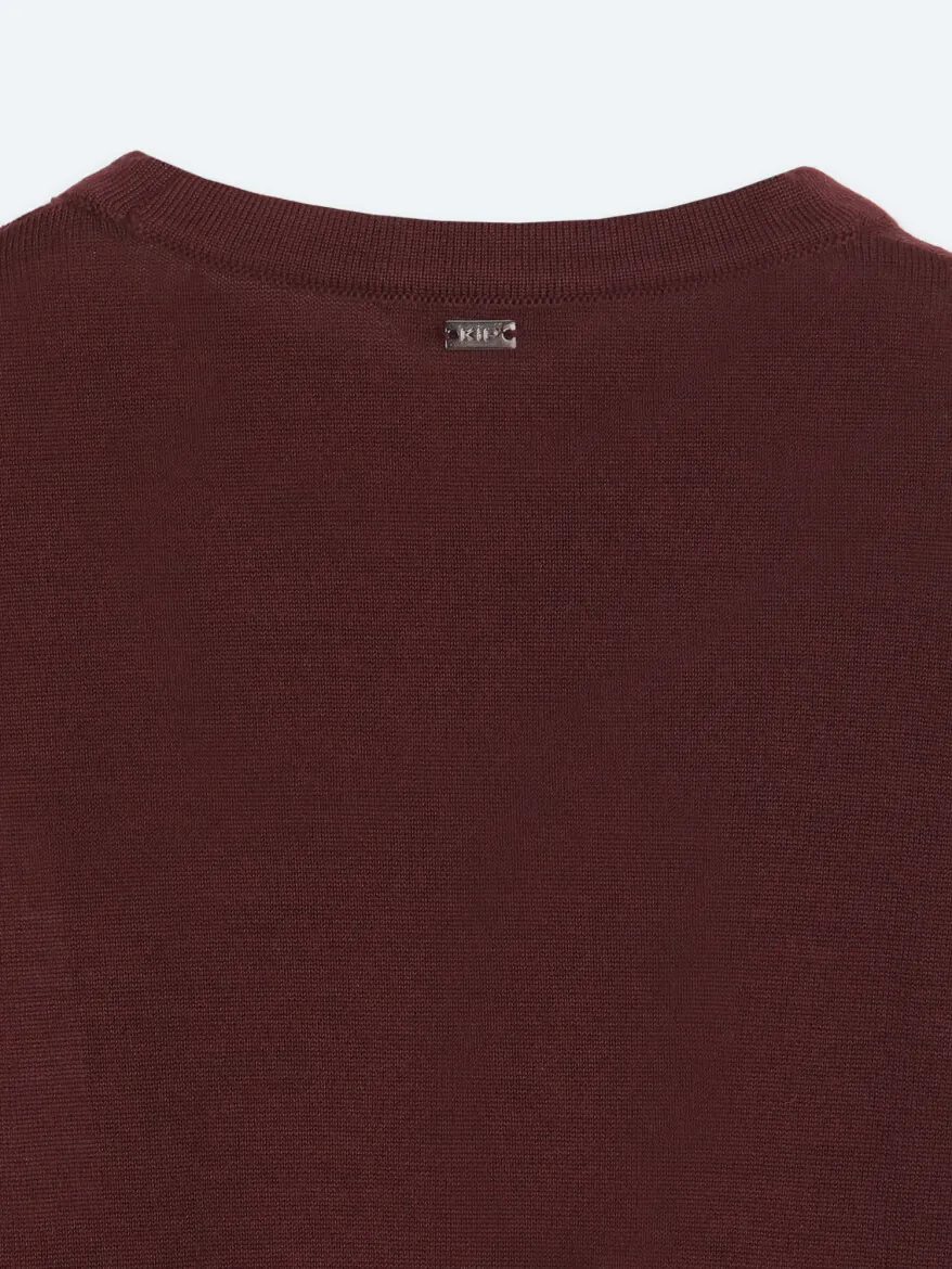 Damson Color Knitwear Sweatshirt - 12