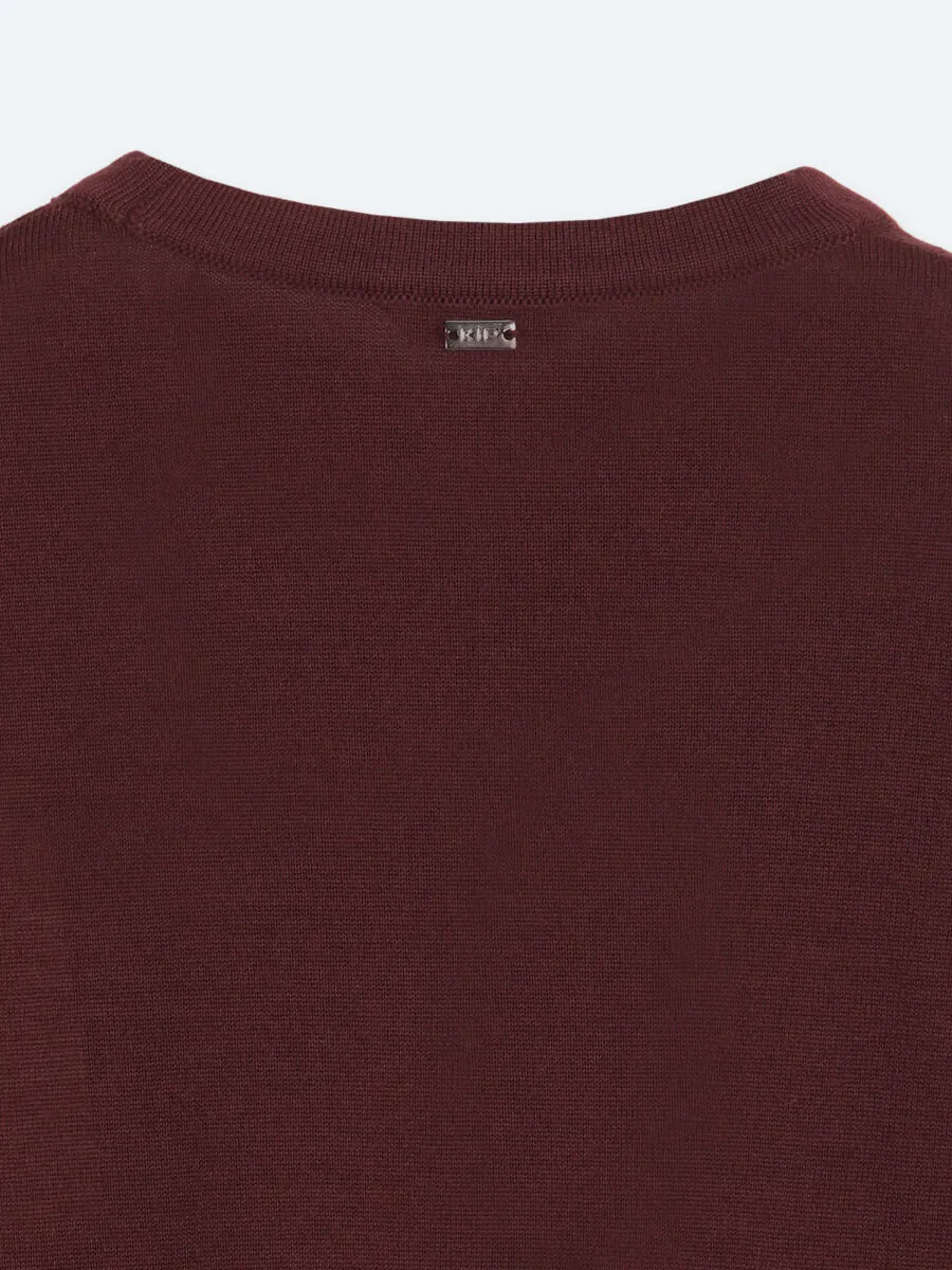 Damson Color Knitwear Sweatshirt - 12