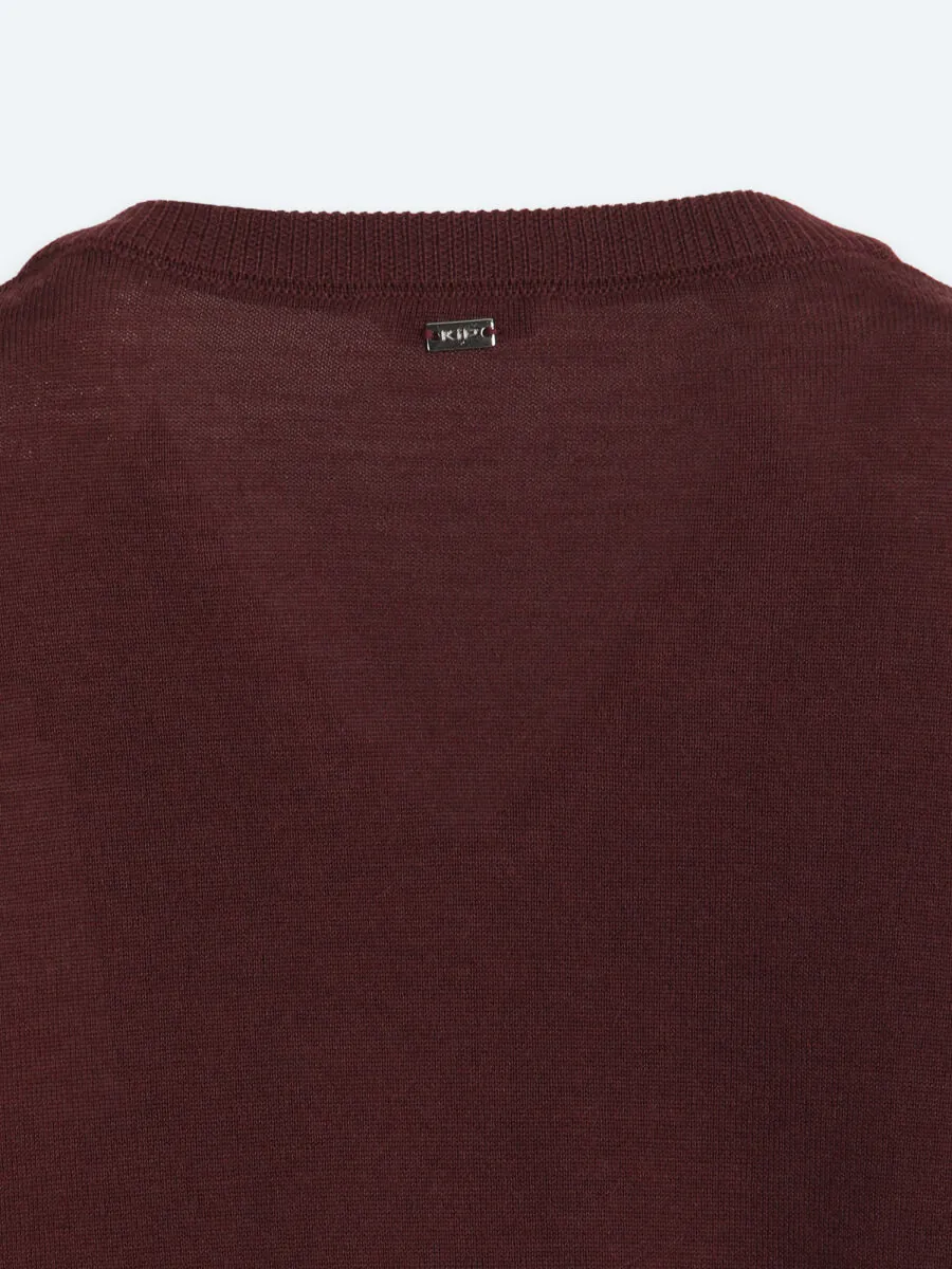 Damson Color Knitwear Sweatshirt - 12