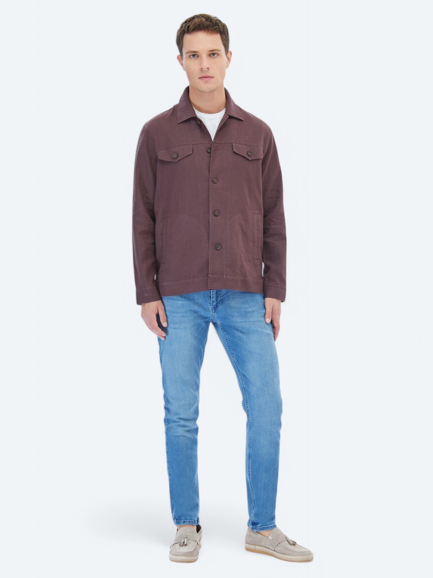 Damson Color Overshirt - 2