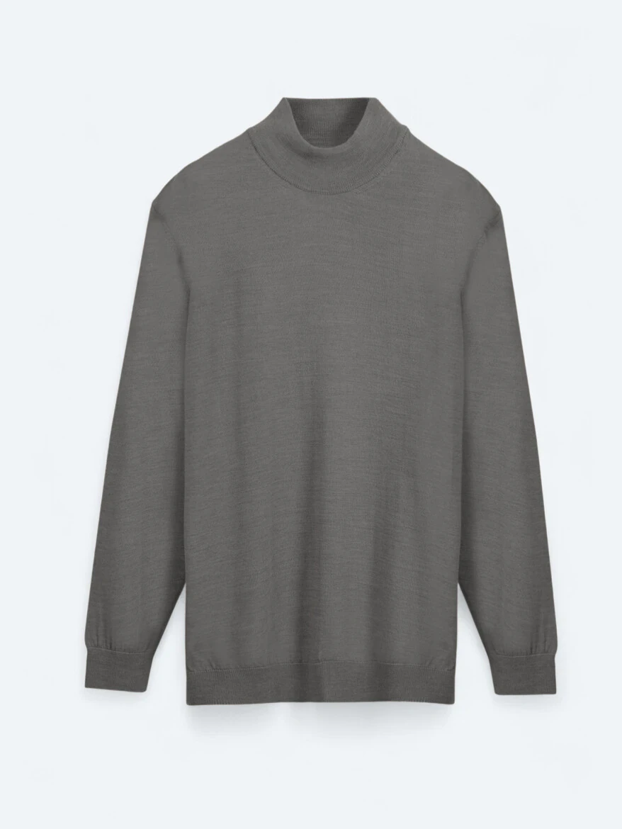 Dark Beige Knitwear Sweatshirt 