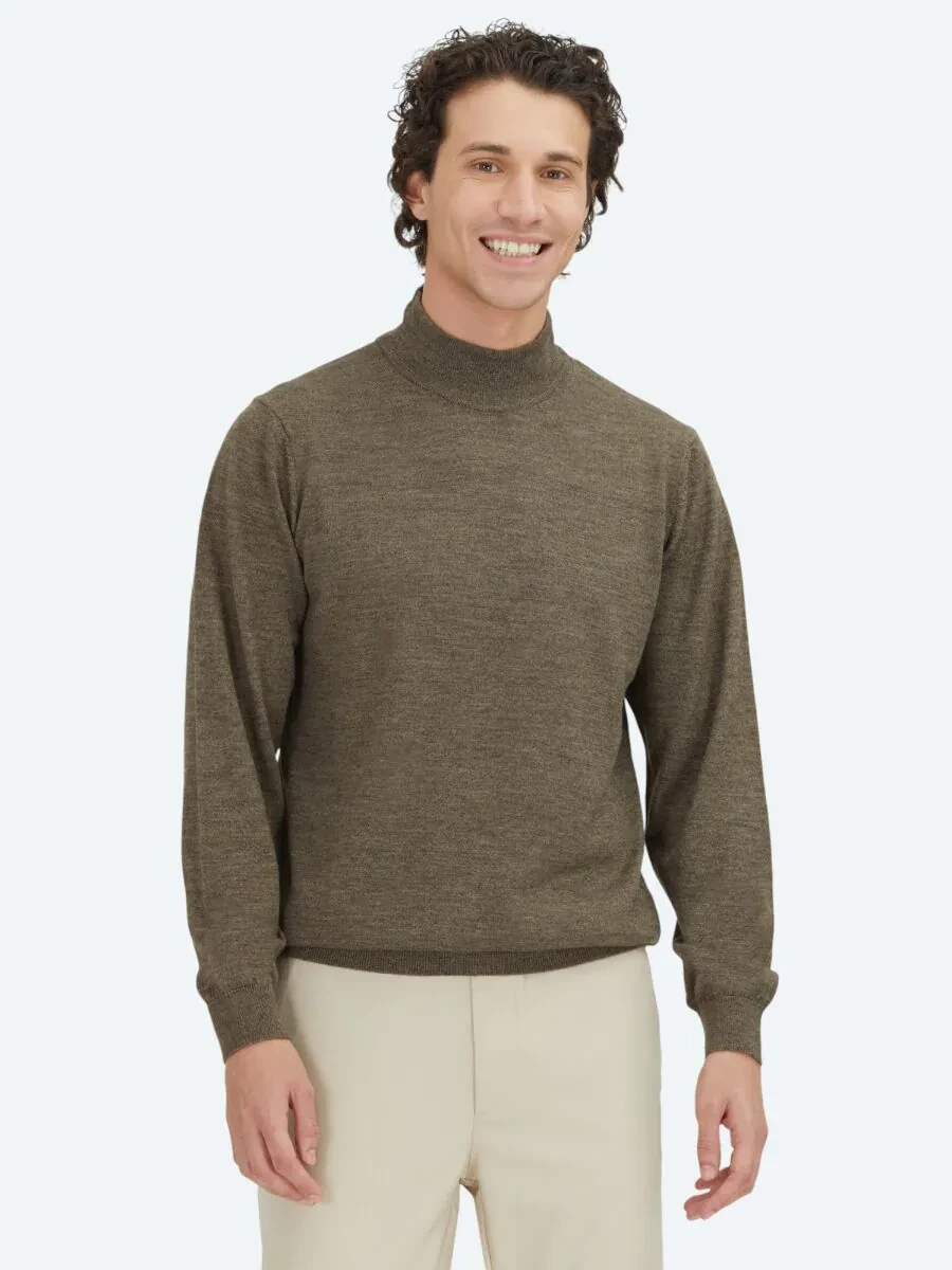 Dark Beige Knitwear Sweatshirt - 1