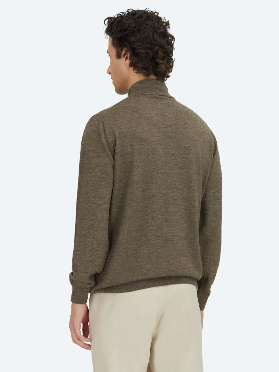 Dark Beige Knitwear Sweatshirt - 5