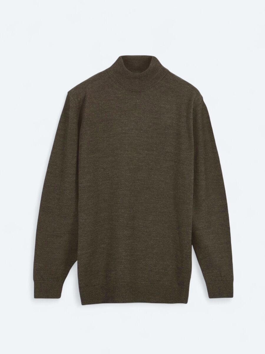 Dark Beige Knitwear Sweatshirt - 6