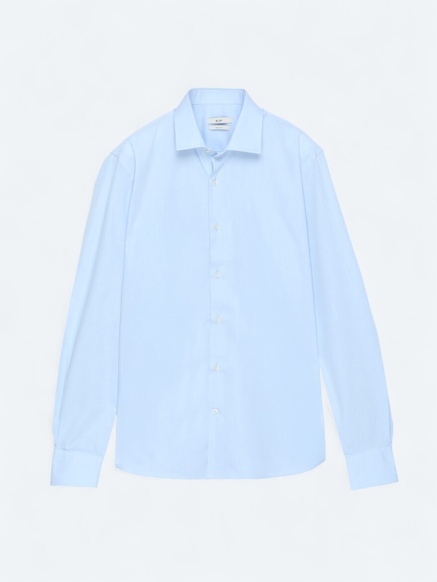 Dark Blue Regular Fit Weaving Classical Cotton Blended Shirt - 6