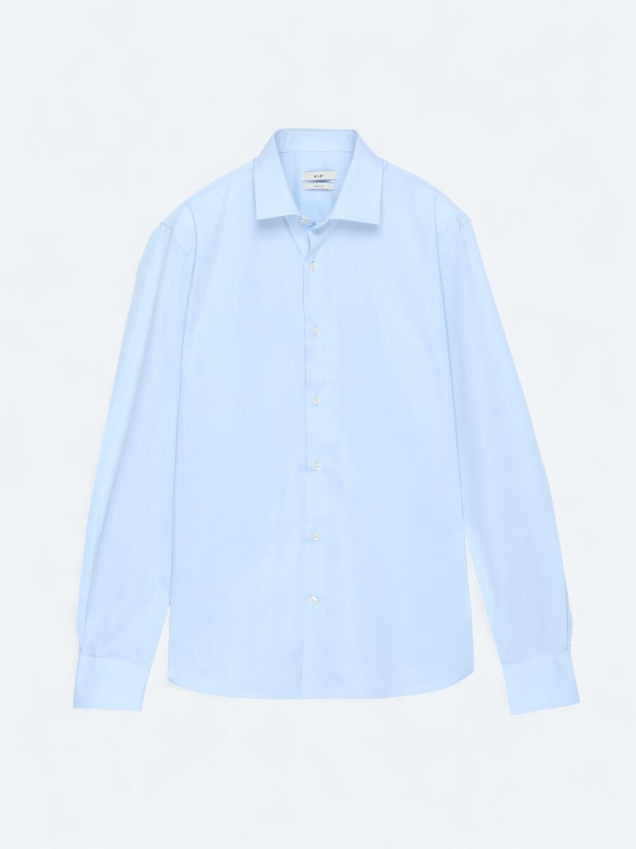 Dark Blue Regular Fit Weaving Classical Cotton Blended Shirt - 6