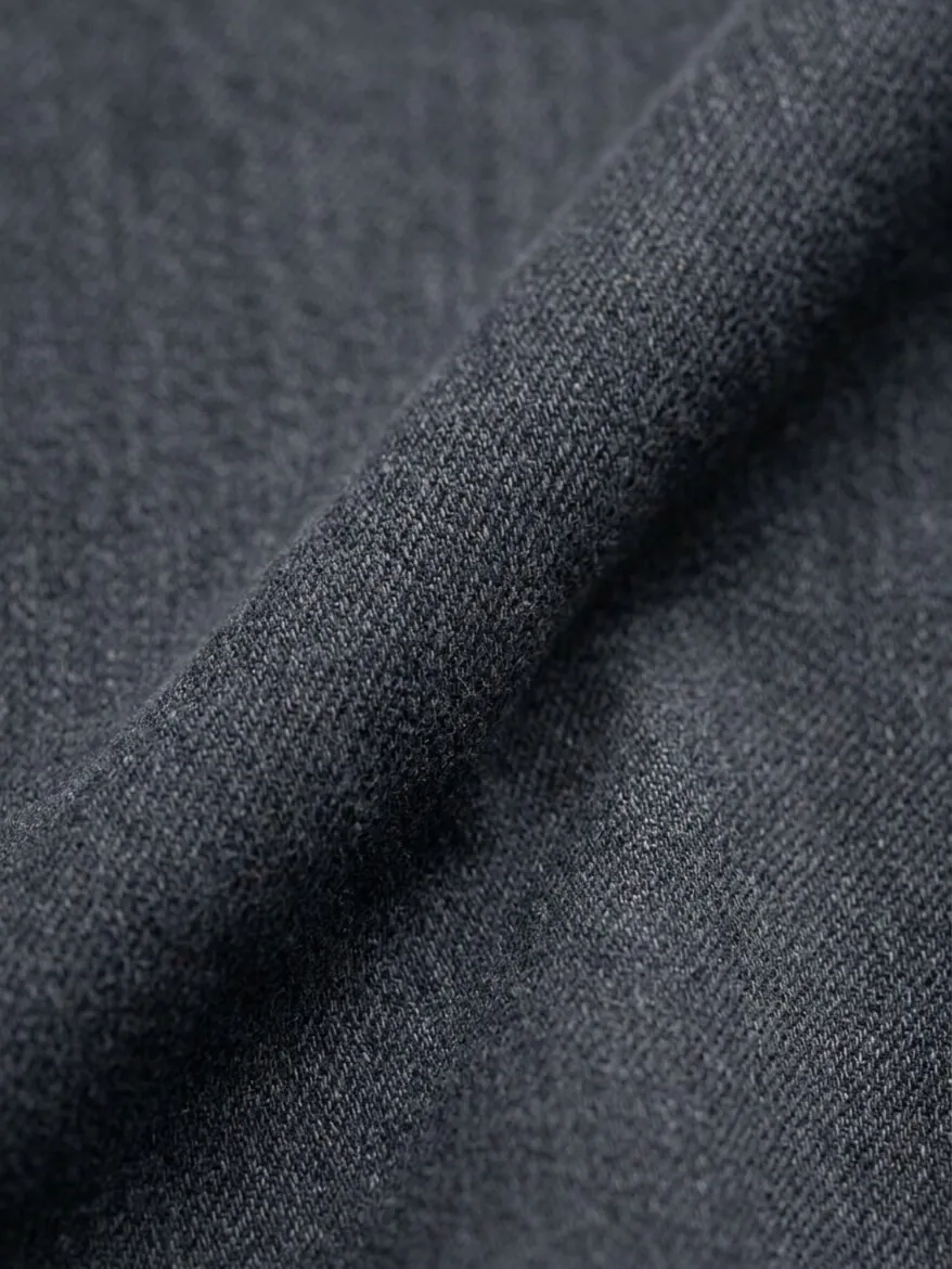 Dark Blue Slim Fit Denim Cotton Blended Trousers - 9