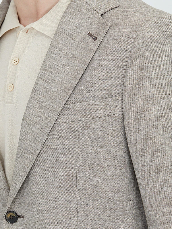 Dark Brown Patterned Modern Fit Wool Blended Jacket - 3