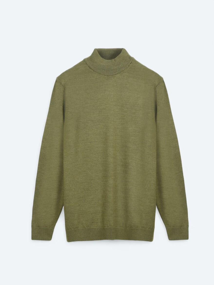 Dark Green Knitwear Sweatshirt 