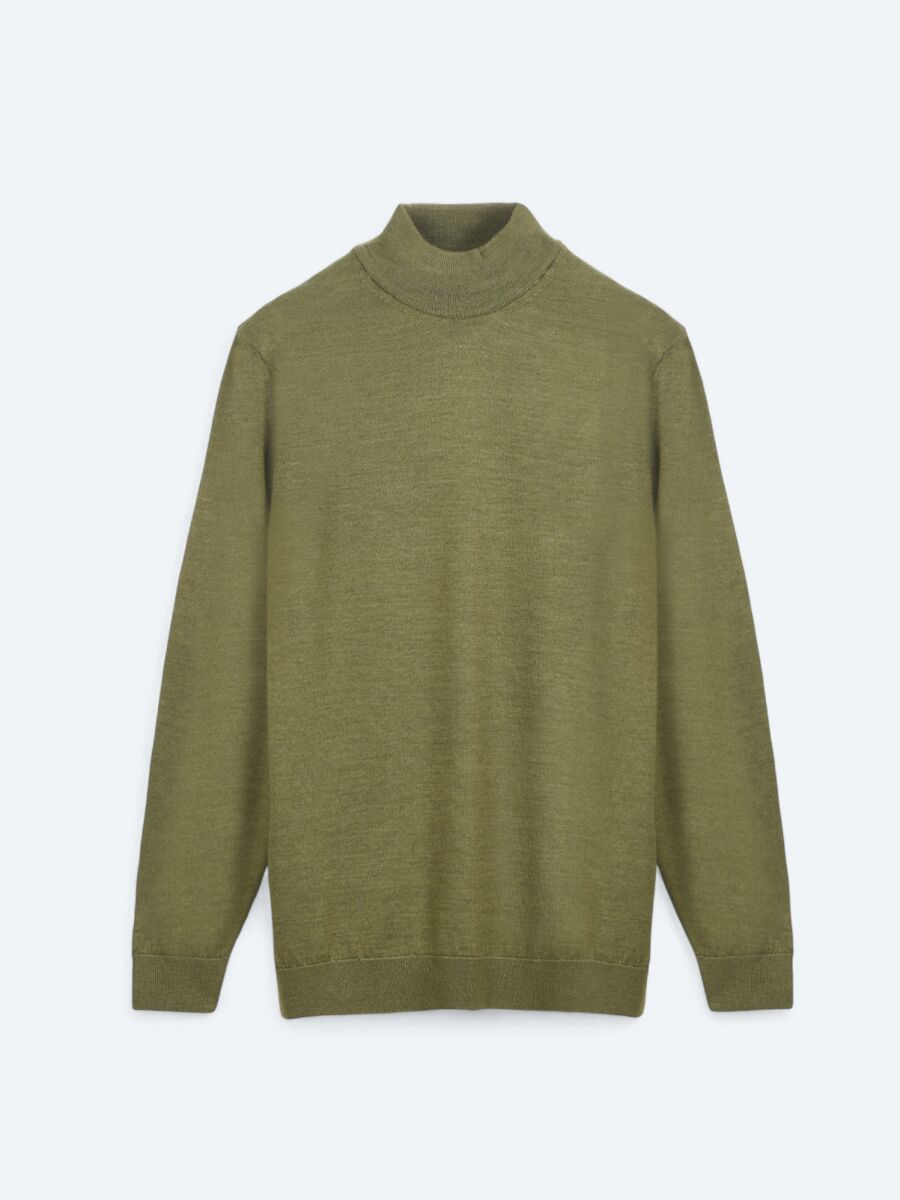 Dark Green Knitwear Sweatshirt - 6