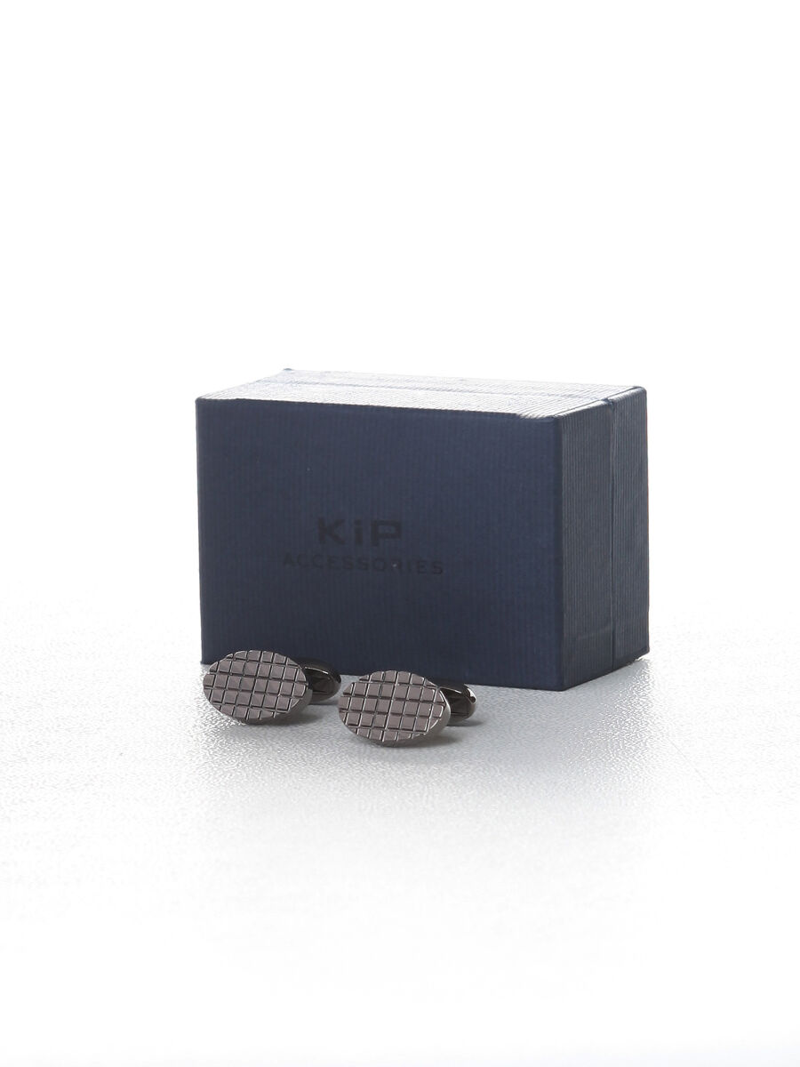 Dark Grey Metal Cuff Link - 1
