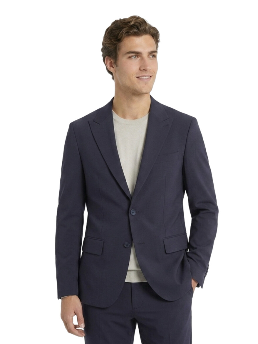 Dark Grey Plain Modern Fit Suit - 1