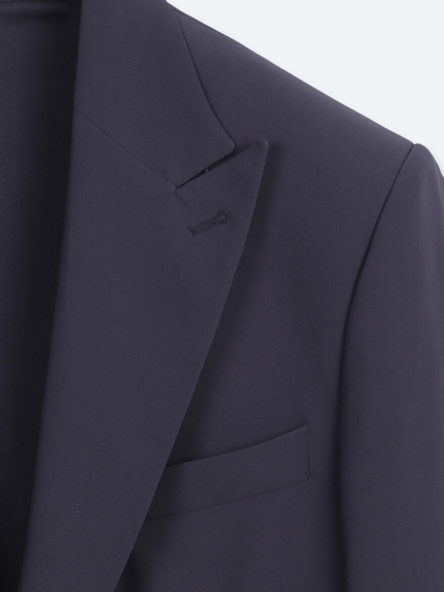 Dark Grey Plain Modern Fit Suit - 8