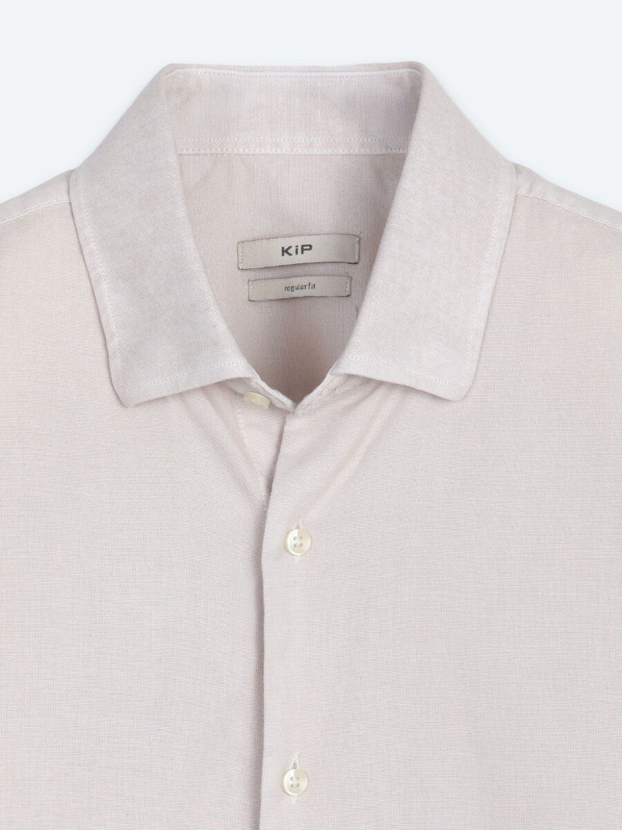 Dark Grey Plain Regular Fit Long Weaving Casual Cotton Blended Shirt - 8