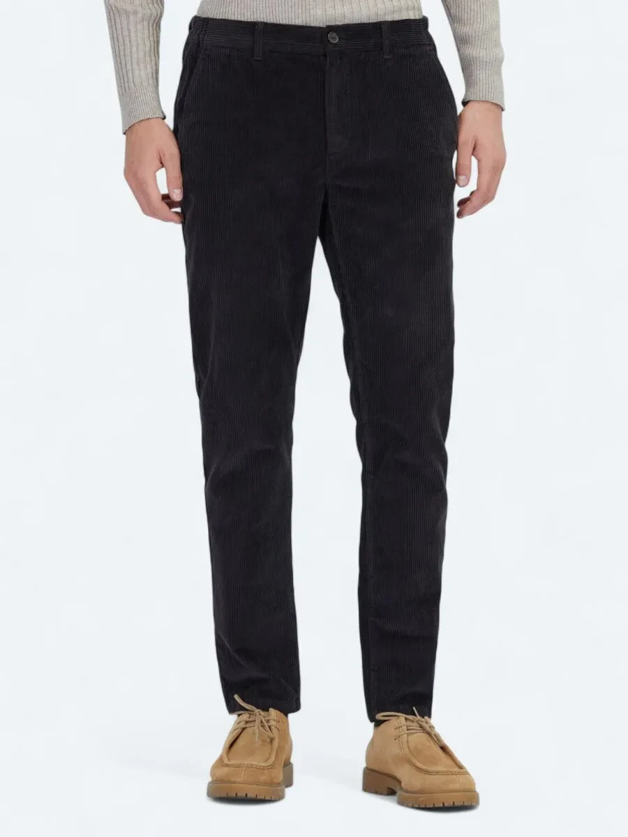 Dark Grey Weaving Jogging Fit Casual Cotton Blended Trousers - 2