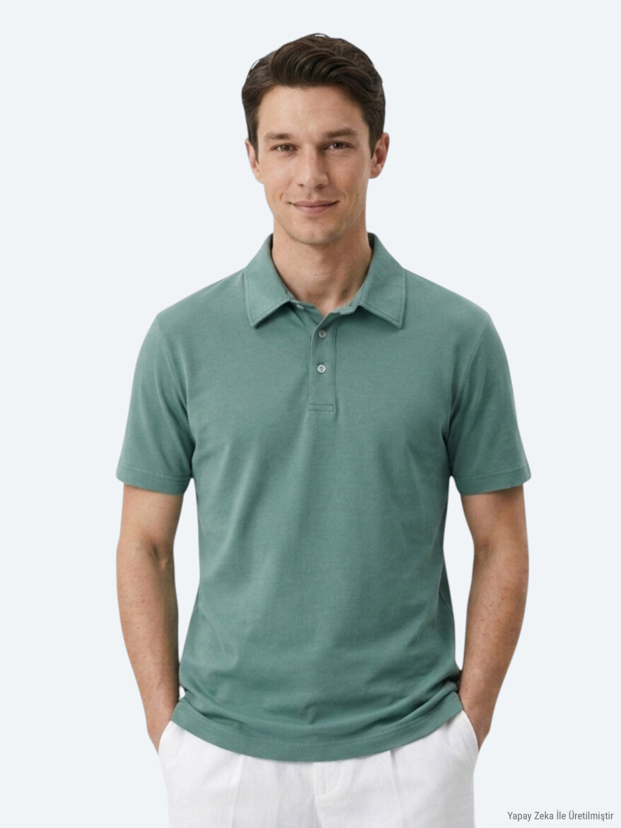 Dark Khaki Plain Cotton Blended T-Shirt 