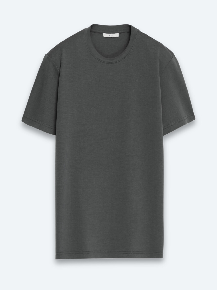 Dark Khaki Plain T-Shirt - 6