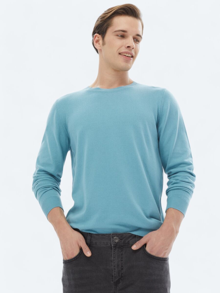 Dark Mint Knitwear Sweatshirt - 1