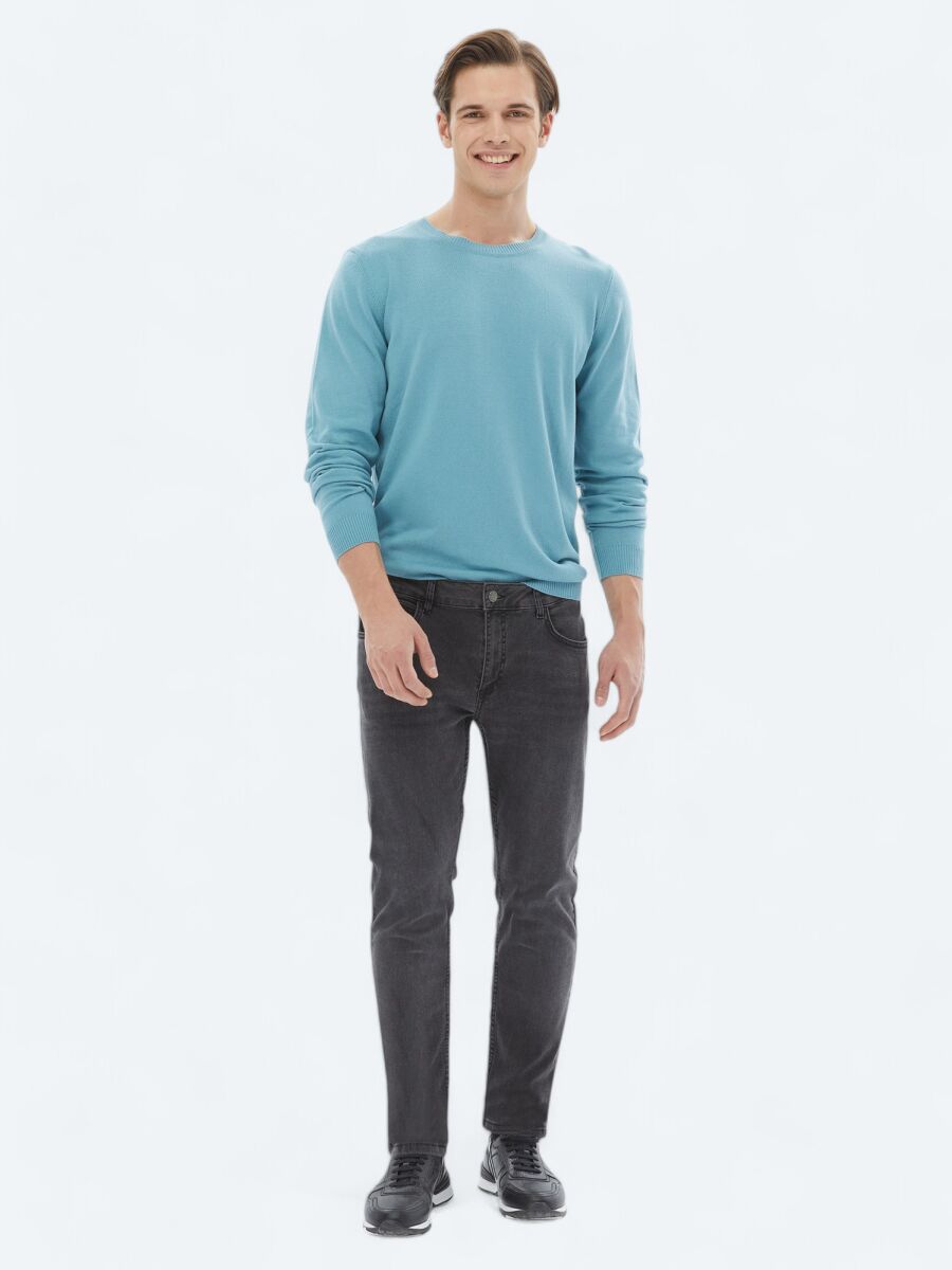 Dark Mint Knitwear Sweatshirt - 2