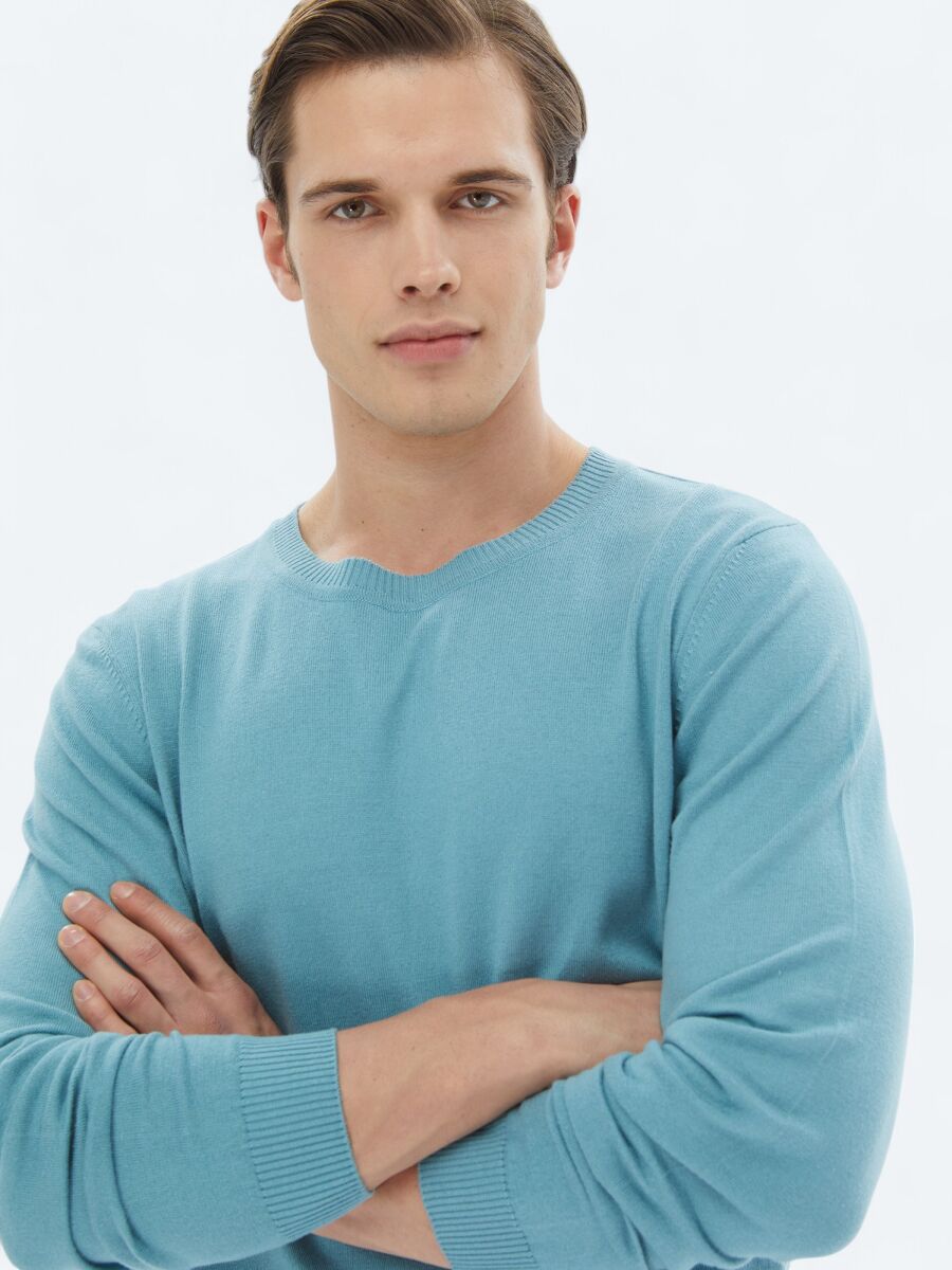 Dark Mint Knitwear Sweatshirt - 3