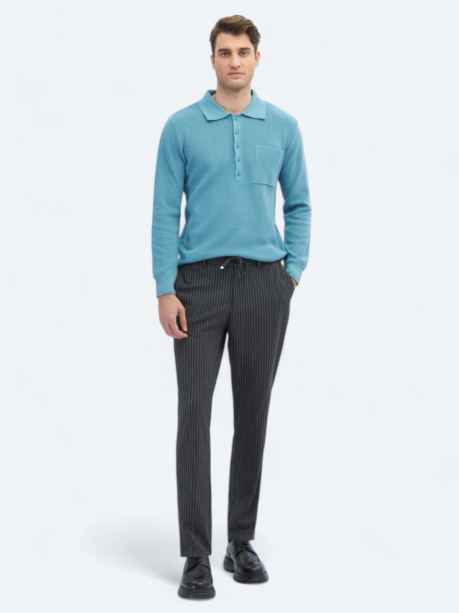 Dark Mint Knitwear Sweatshirt - 2