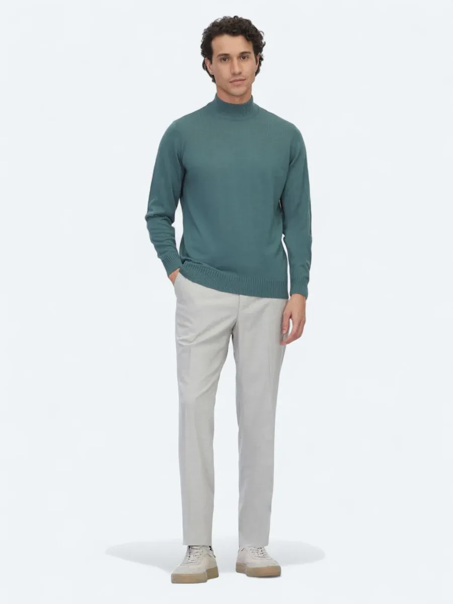 Dark Mint Knitwear Sweatshirt - 2