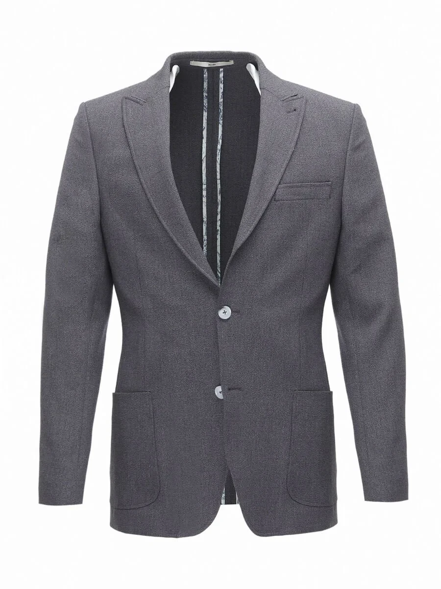 Dark Purple Micro Modern Fit Jacket - 7