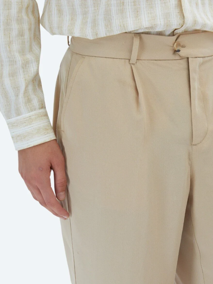 Deve Tüyü Dokuma Loose Fit Casual Pantolon 