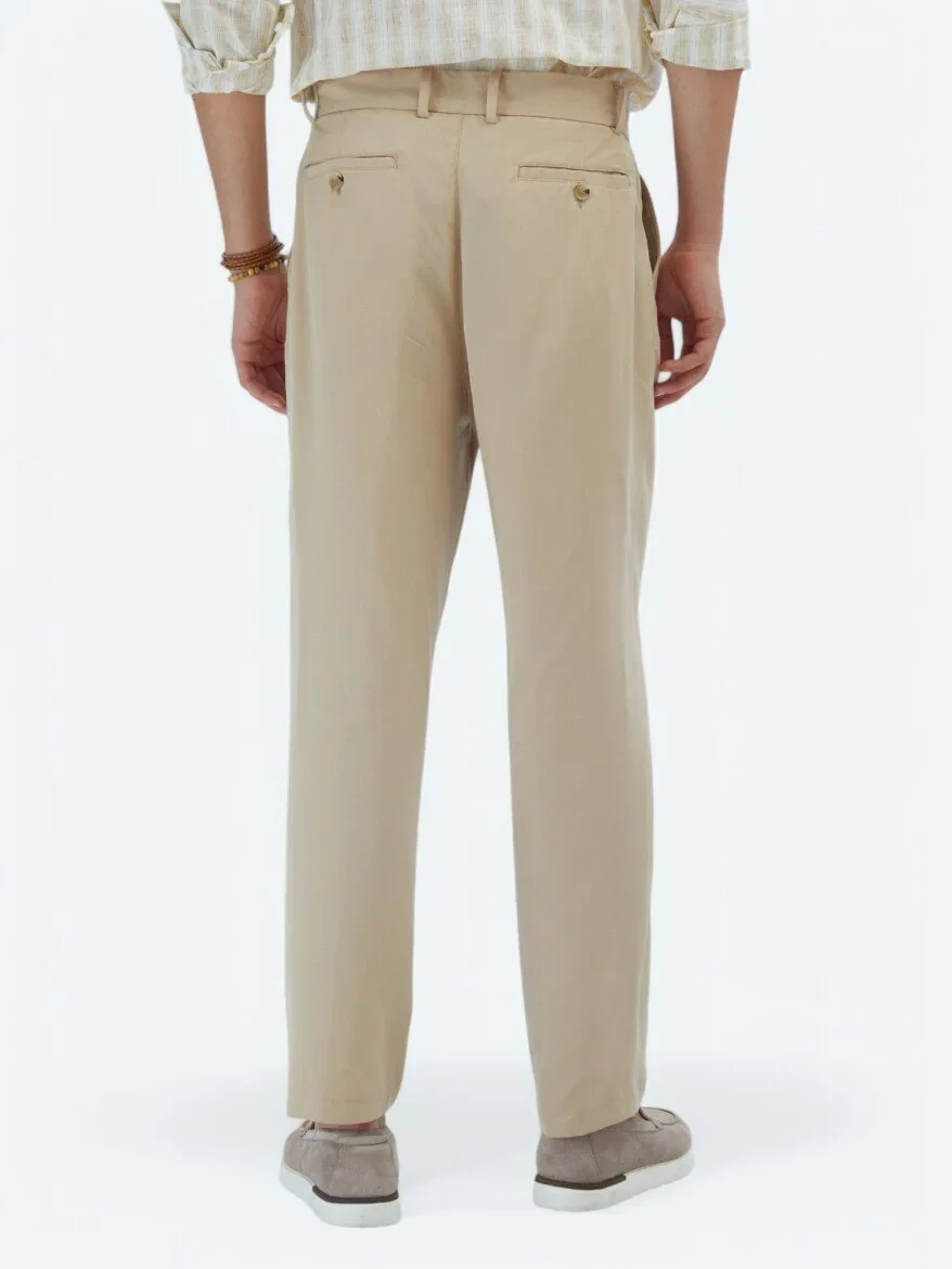 Deve Tüyü Dokuma Loose Fit Casual Pantolon - 5