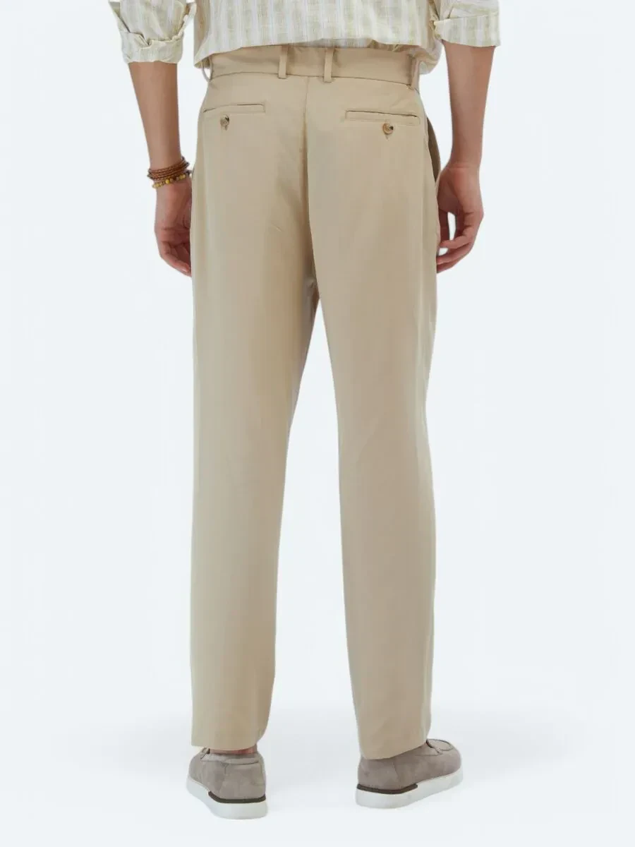 Deve Tüyü Dokuma Loose Fit Casual Pantolon - 5