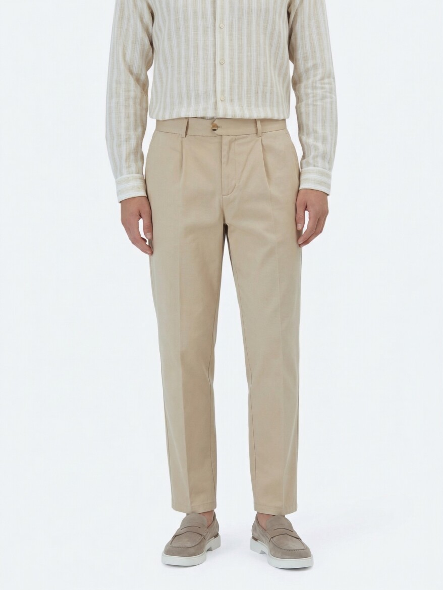 Deve Tüyü Dokuma Loose Fit Casual Pantolon - 2