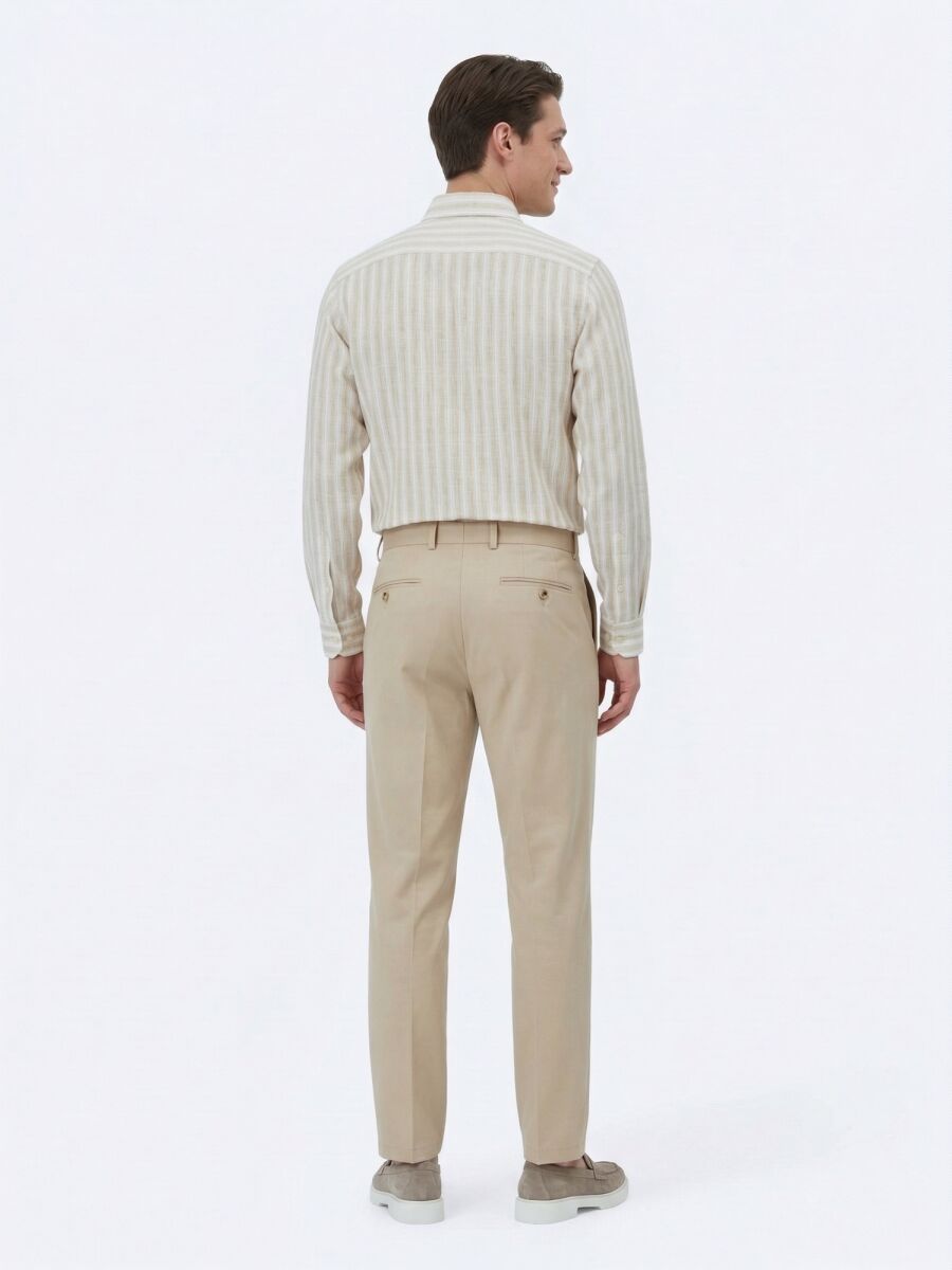 Deve Tüyü Dokuma Loose Fit Casual Pantolon - 6