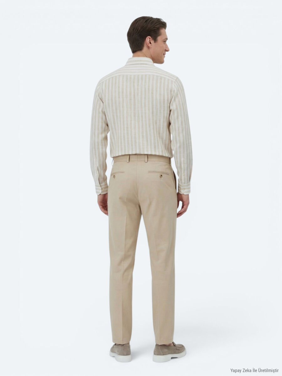 Deve Tüyü Dokuma Loose Fit Casual Pantolon - 6