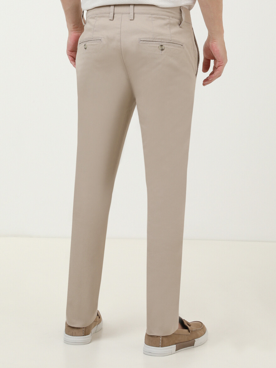 Deve Tüyü Dokuma Slim Fit Smart Casual Pamuk Karışımlı Pantolon - 2