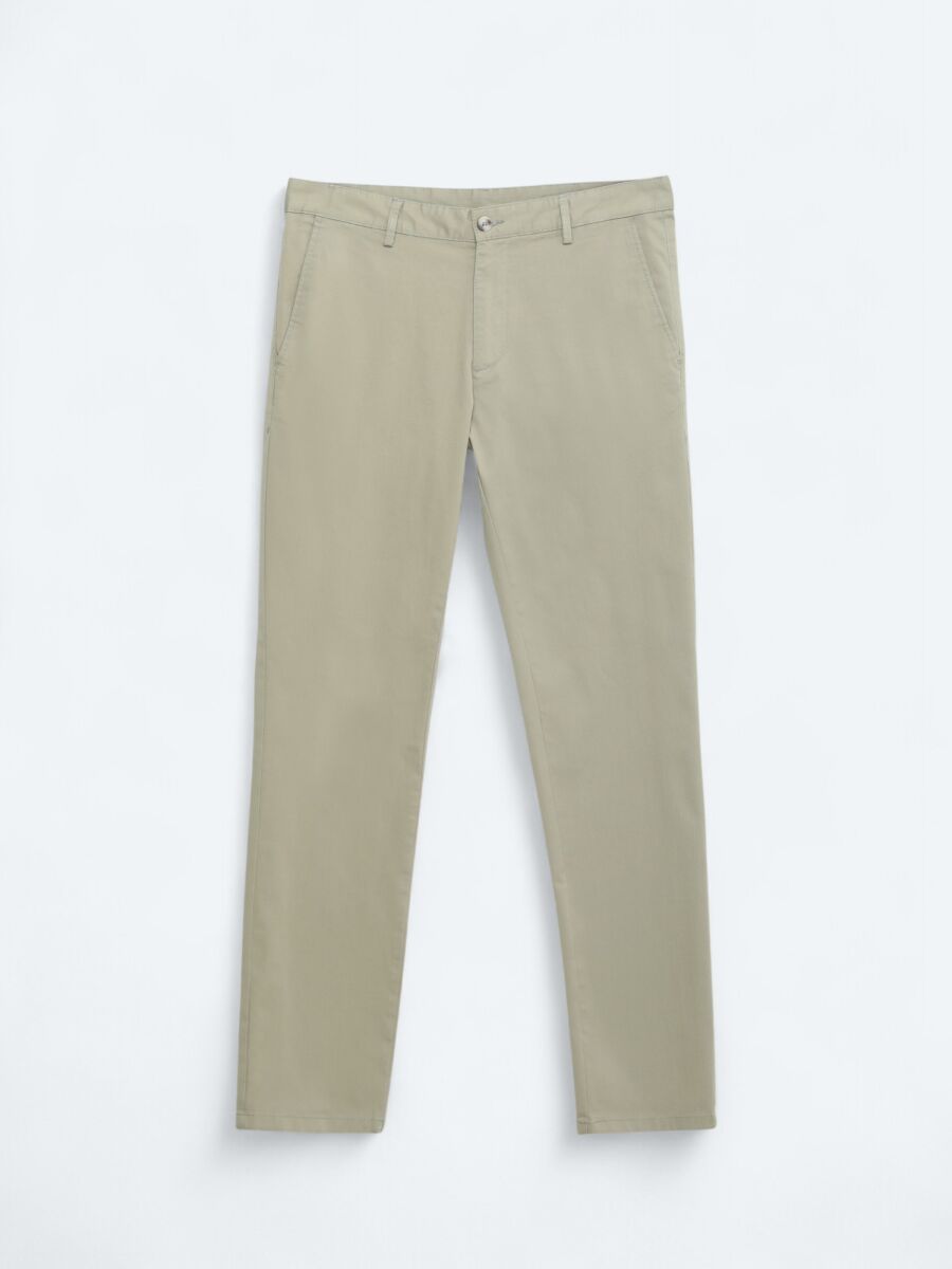 Deve Tüyü Düz Dokuma Regular Fit Casual Pamuk Karışımlı Pantolon - 5