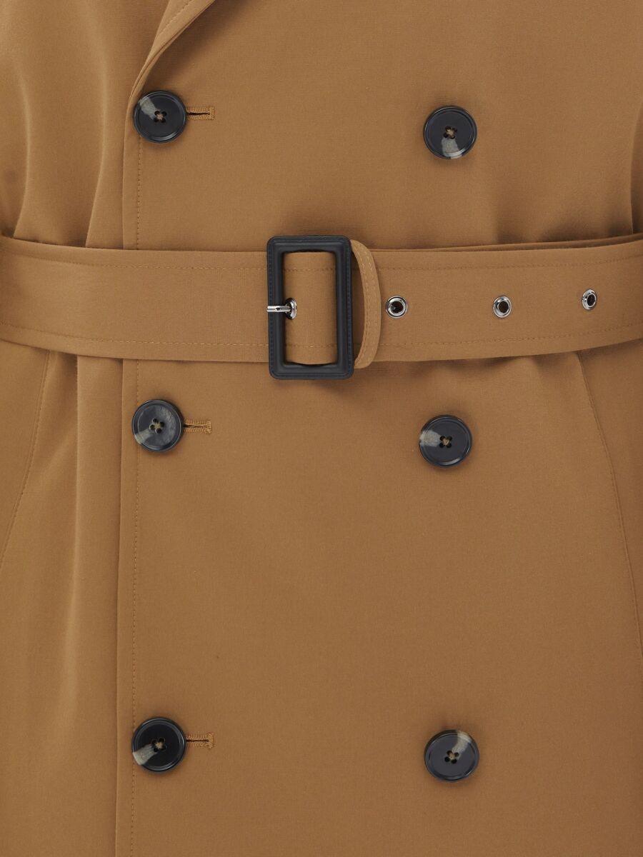 Deve Tüyü Oversize Fit Kruvaze Yaka Casual Dokuma Pardösü - 7