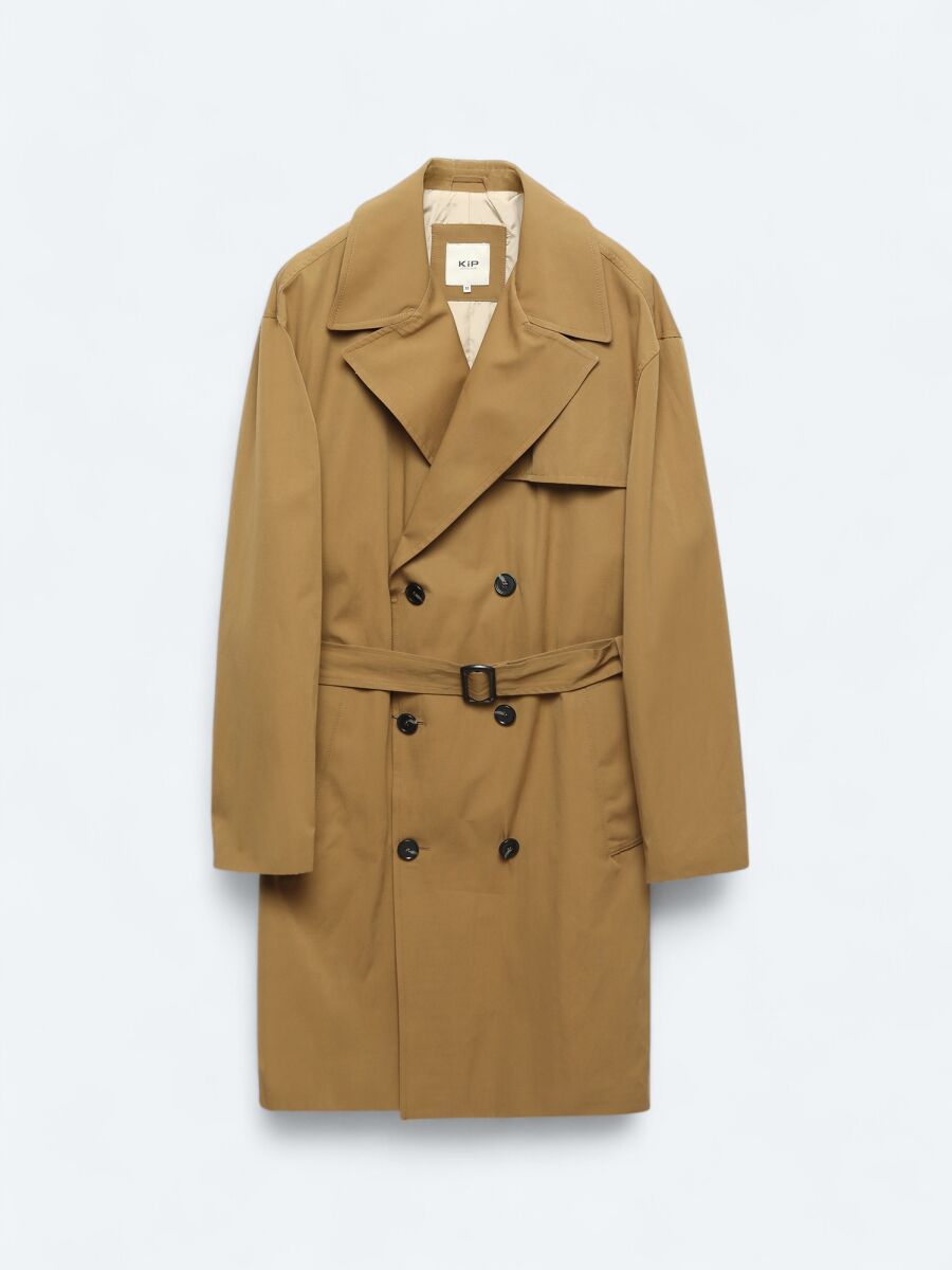 Deve Tüyü Oversize Fit Kruvaze Yaka Casual Dokuma Pardösü - 9