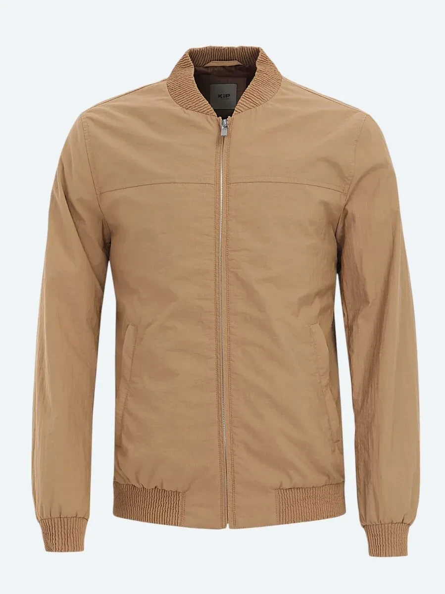 Deve Tüyü Regular Fit Dik Yaka Casual Dokuma Mont - 7