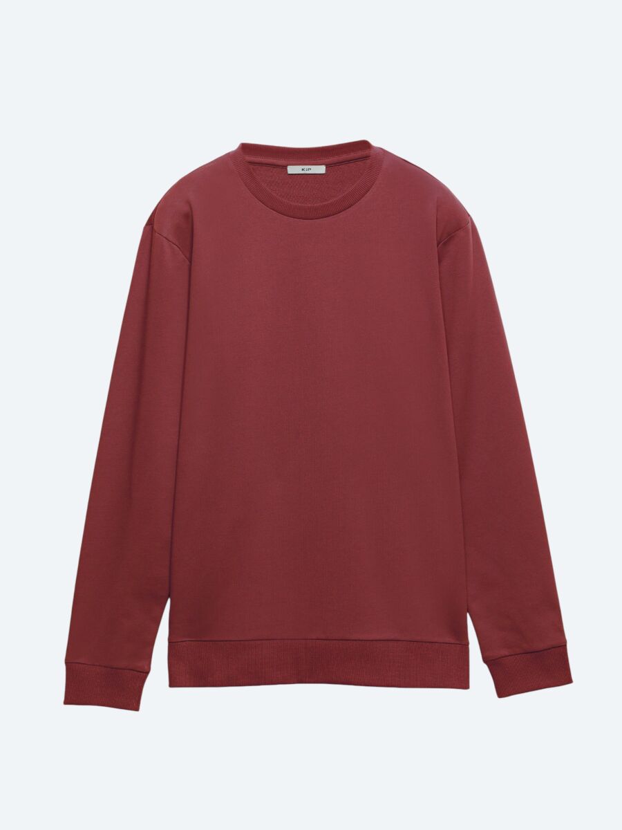 Dusty Rose Color Crew Neck Sweatshirt - 5